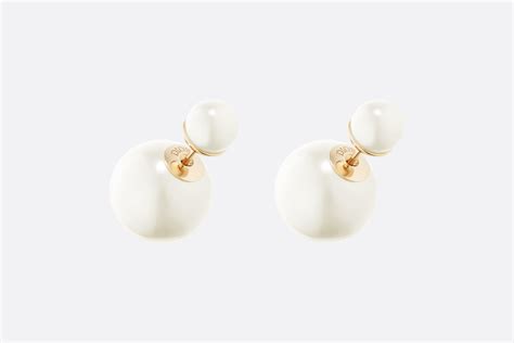 dior asymmetric earrings|Dior pearl earrings.